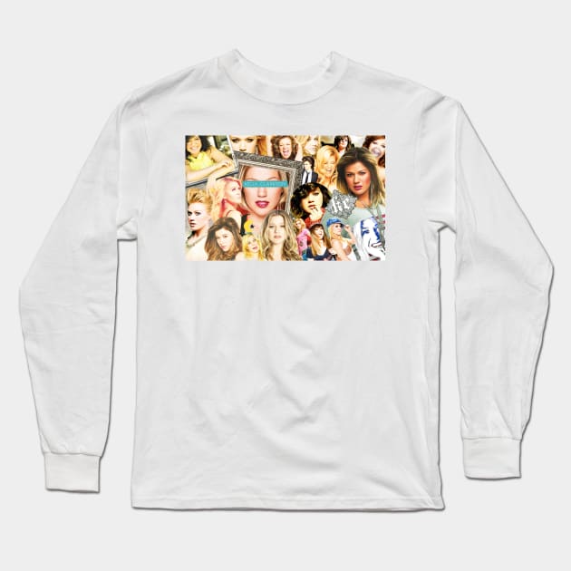 kelly clarkson collage Long Sleeve T-Shirt by jefvr